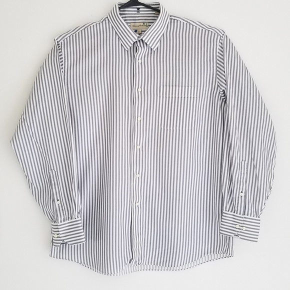 Tommy Bahama Other - Tommy Bahama Men's Shirt Sz 34-35 Striped Gray